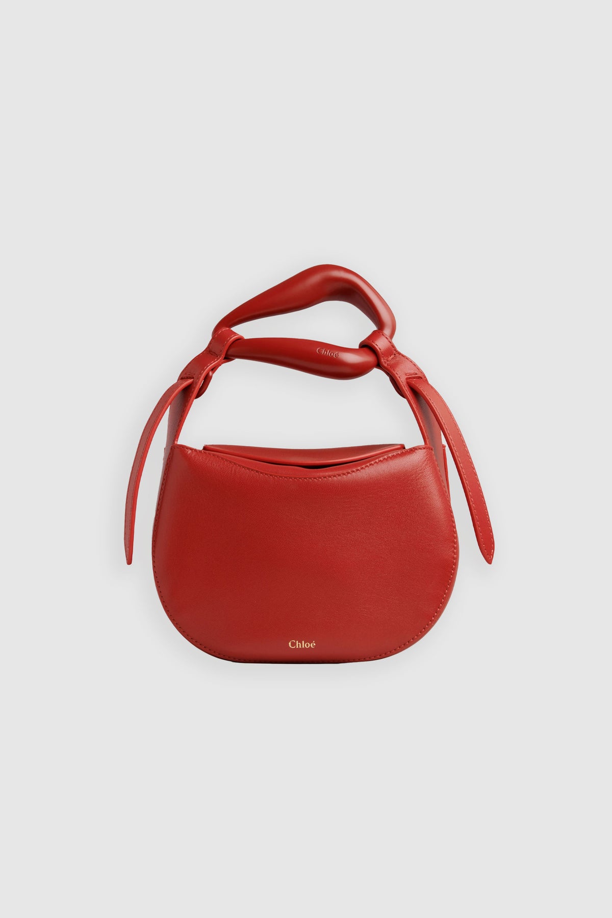 Chloé Red Leather Kiss Bag