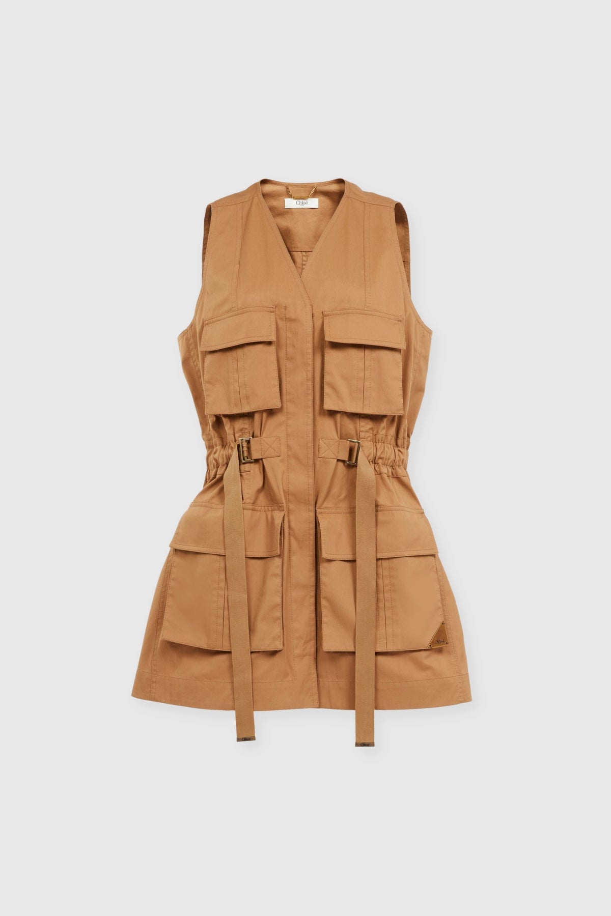 Chloé Gabardine Utilitarian Vest