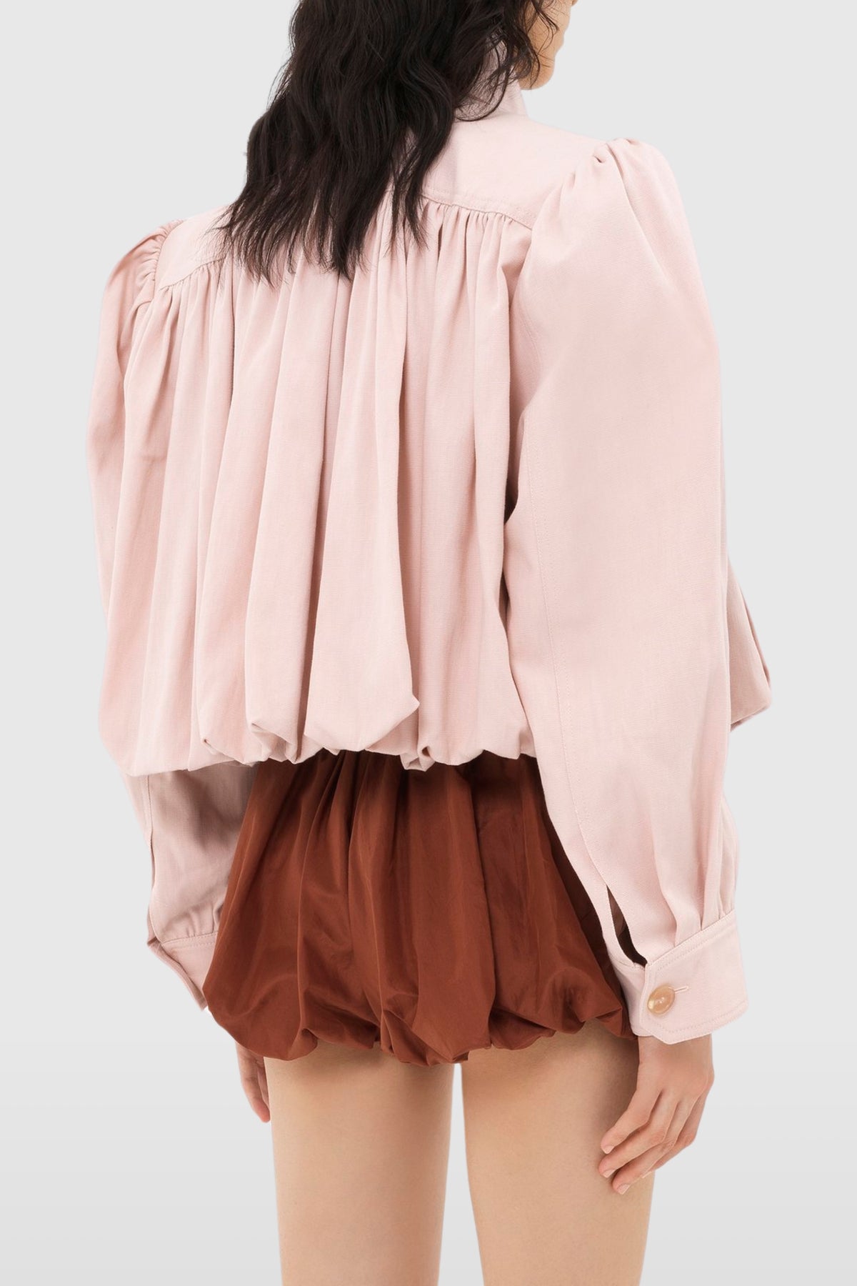 Chloé Gathered Cotton Twill Jacket