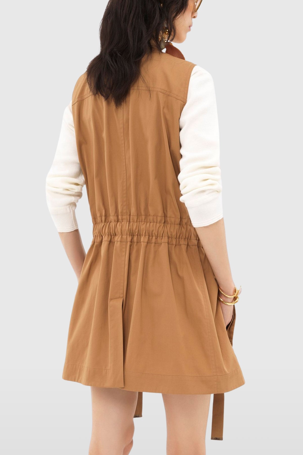 Chloé Gabardine Utilitarian Vest