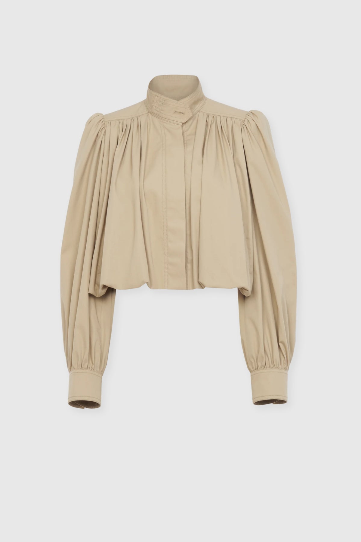 Chloé Gathered Cotton Twill Jacket