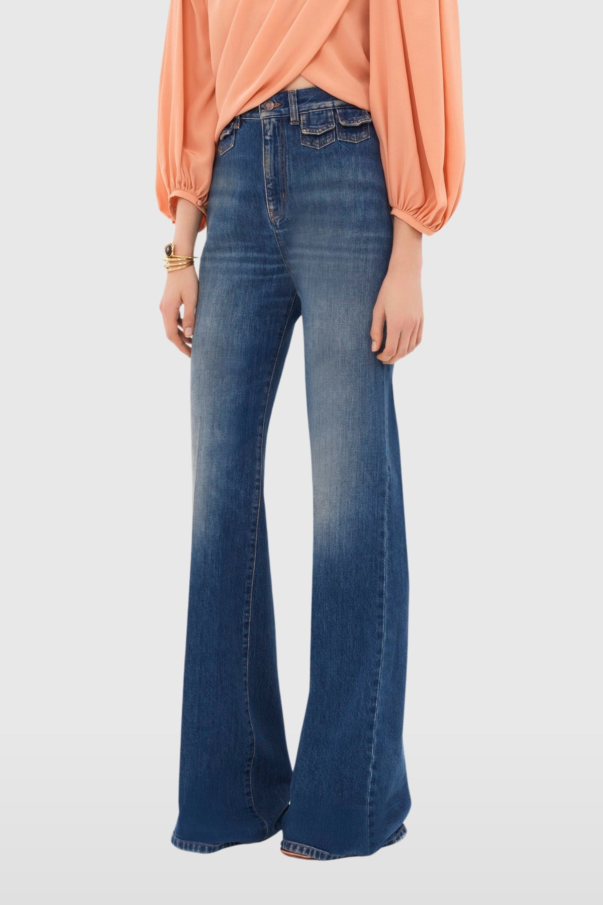 Chloé High-Rise Flared Denim Jeans