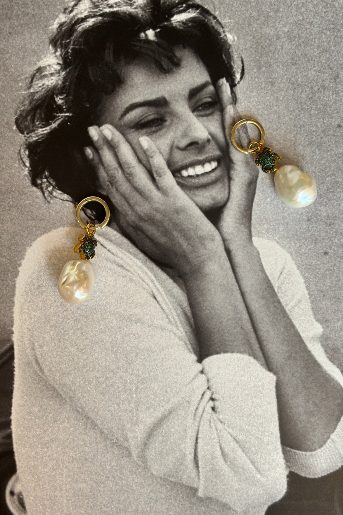 Begüm Khan Gold Turtle Baroque Pearl Earrings