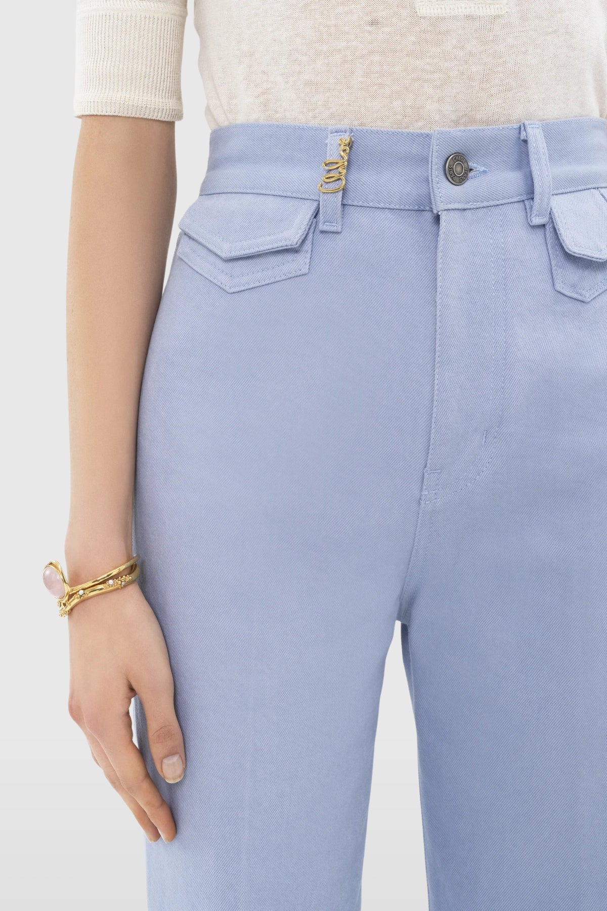 Chloé High-Rise Flared Denim Jeans