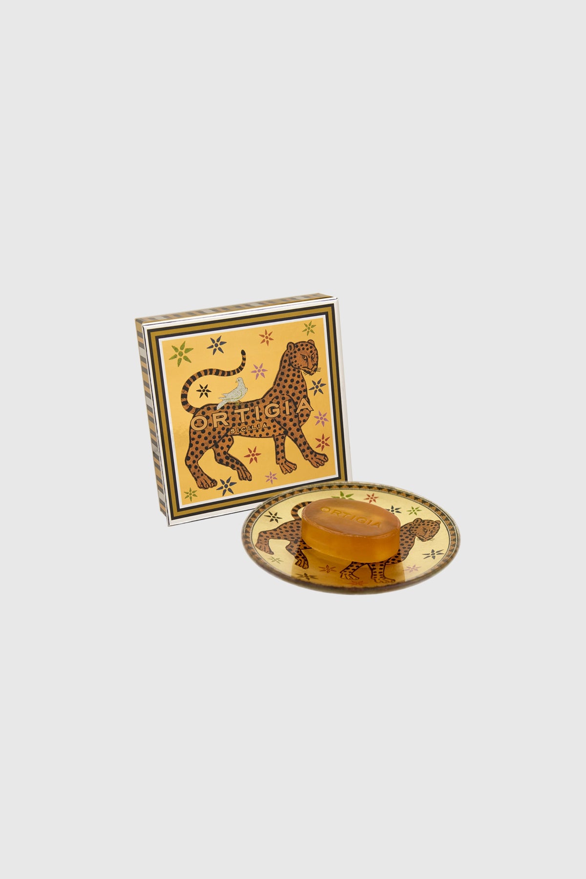 Ortigia Ambra Glass Plate &amp; Soap