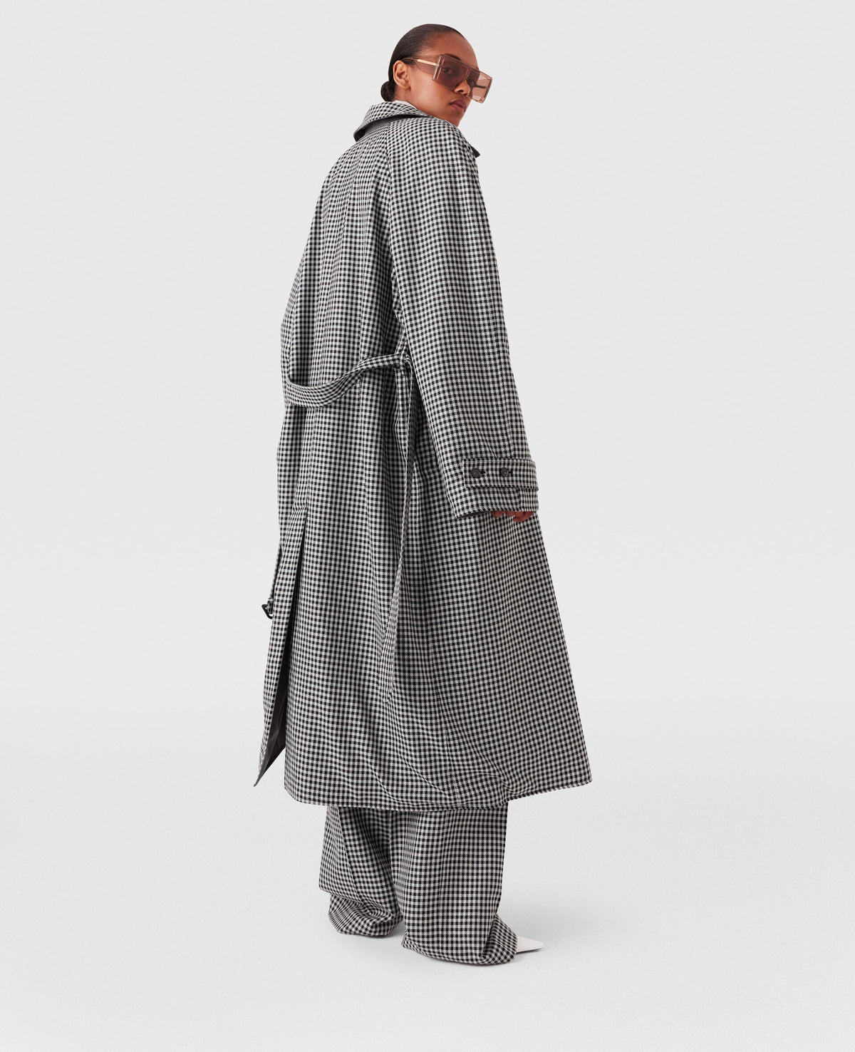 Stella McCartney Check Reversible Trench Coat