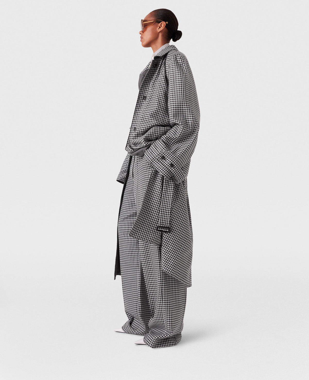 Stella McCartney Check Reversible Trench Coat