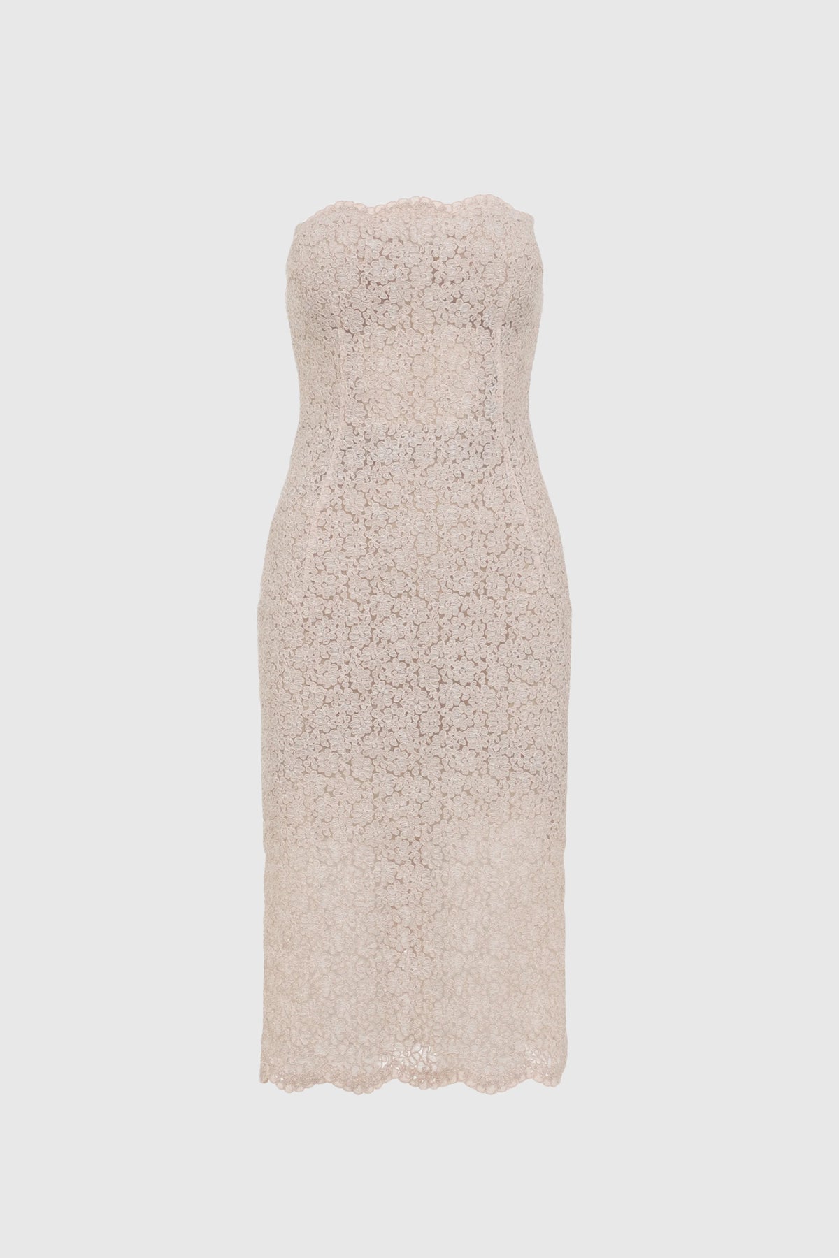 Ermanno Scervino Floral Strapless Midi Dress