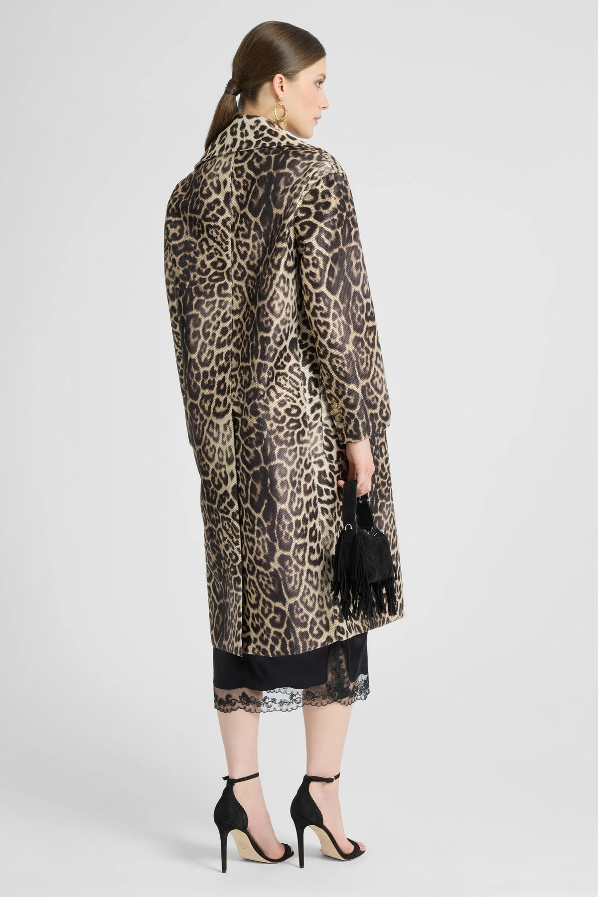 Ermanno Scervino Technical Mesh-Effect Leopard Coat
