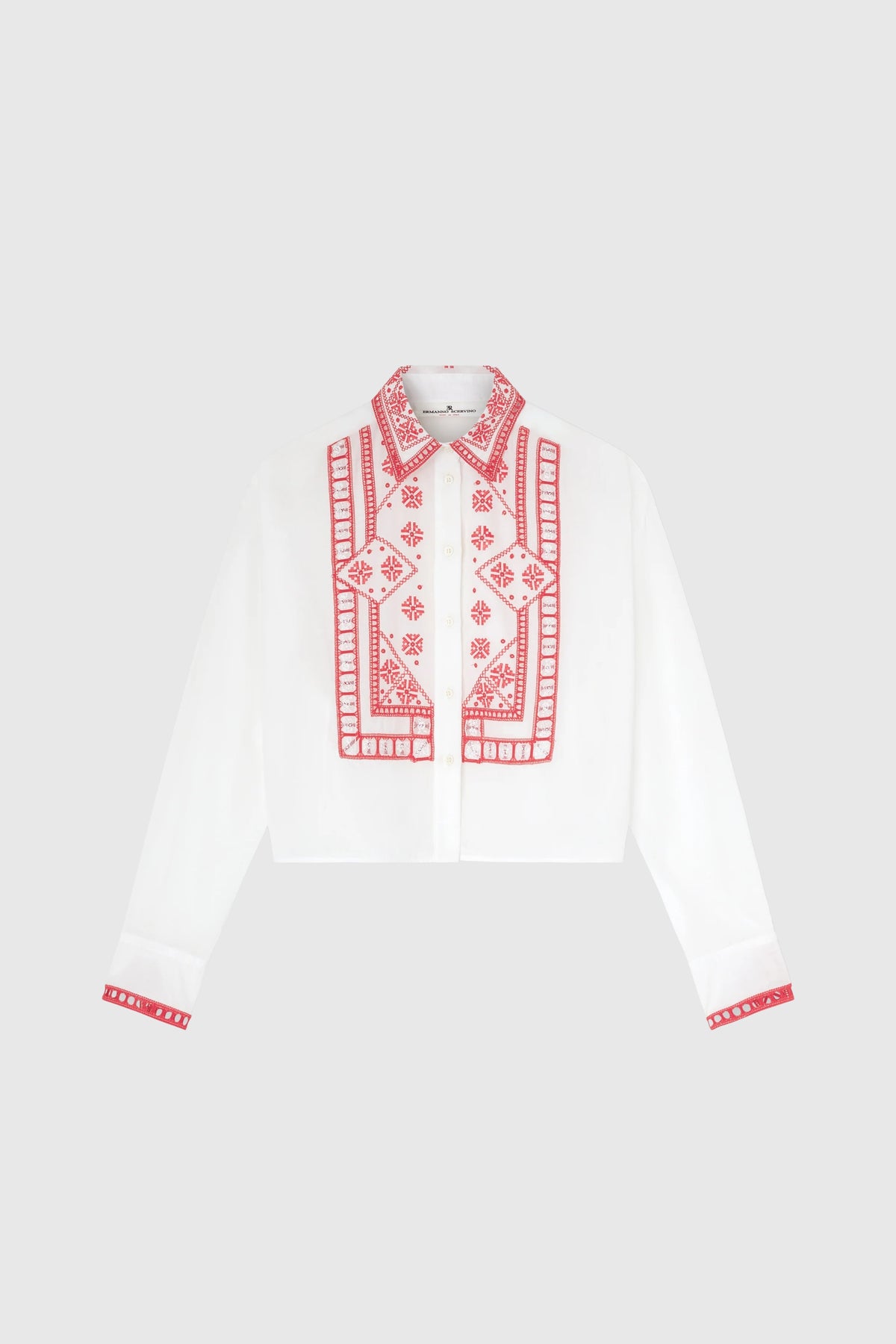 Cotton Muslin Shirt with Manjaro Embroidery