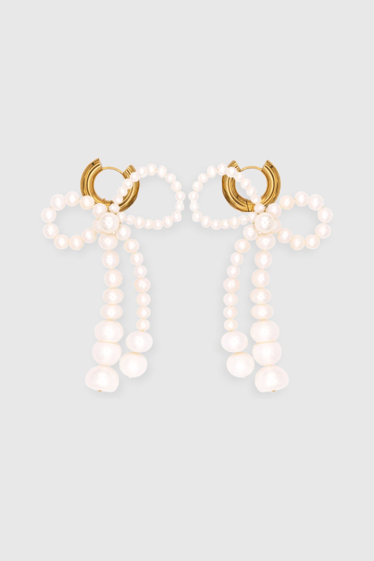 Timeless Pearly Pearl Bow Earrings