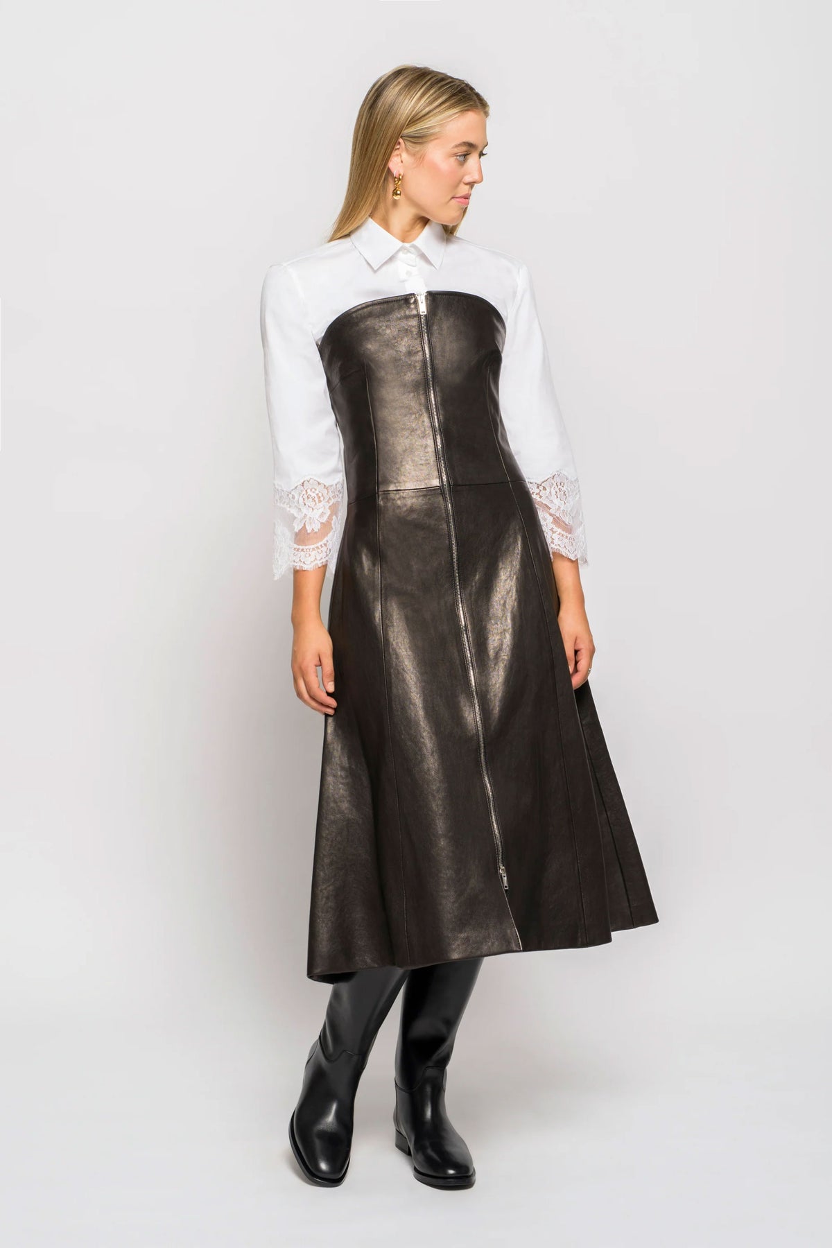 Khaite Valerie Leather Dress