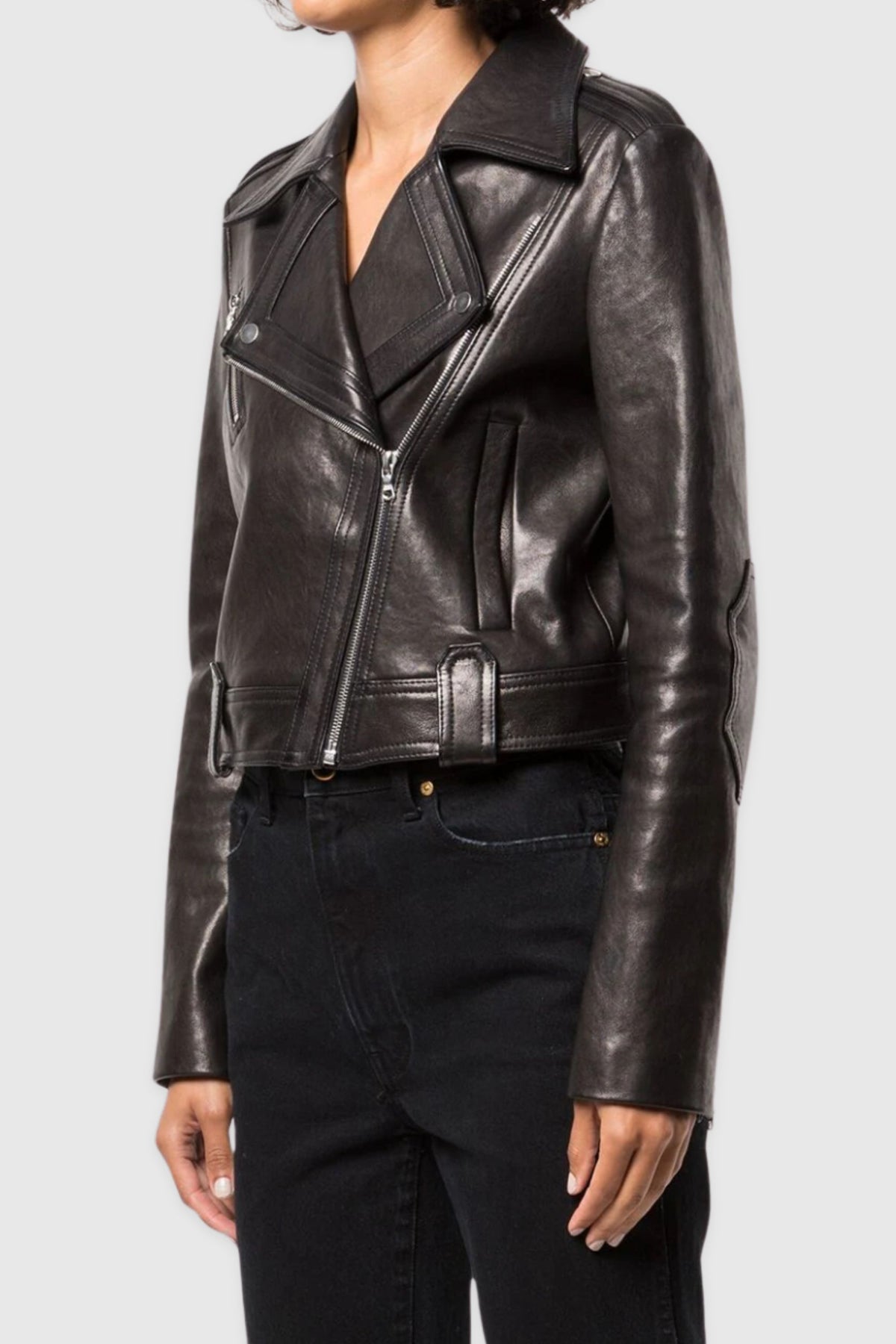 Khaite Black Antonia Leather Lambskin Biker Jacket