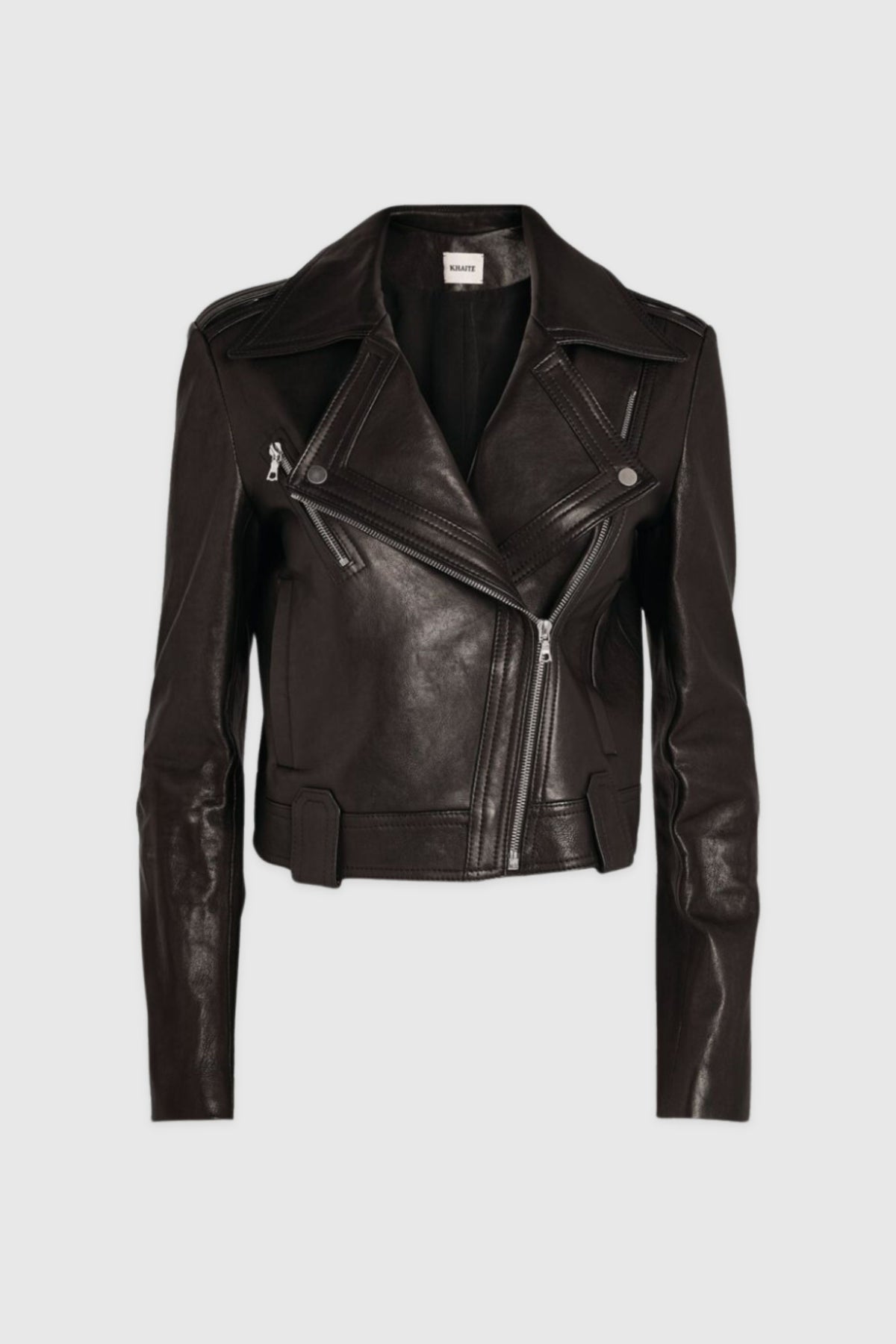 Khaite Black Antonia Leather Lambskin Biker Jacket