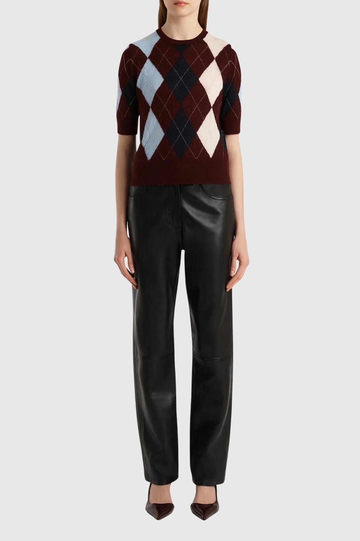 Khaite Anders Burgundy Cashmere Top