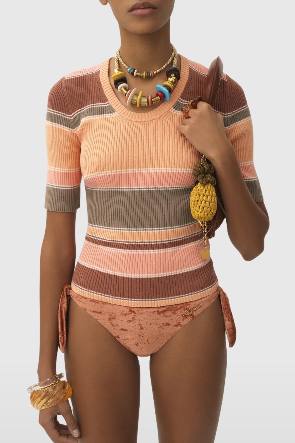 Chloé Multicolour Cotton Knit Top