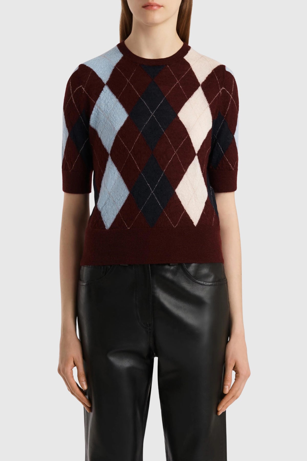 Khaite Anders Burgundy Cashmere Top