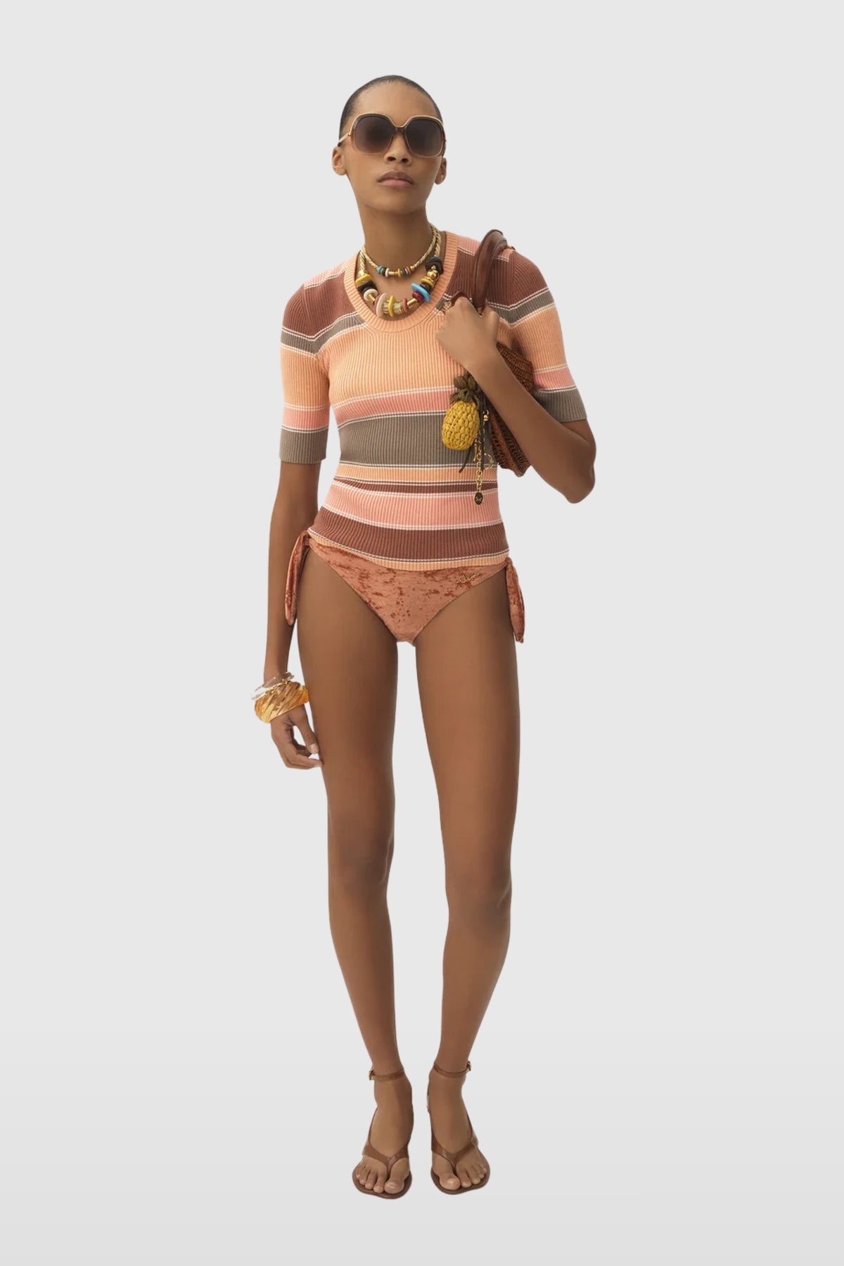 Chloé Multicolour Cotton Knit Top
