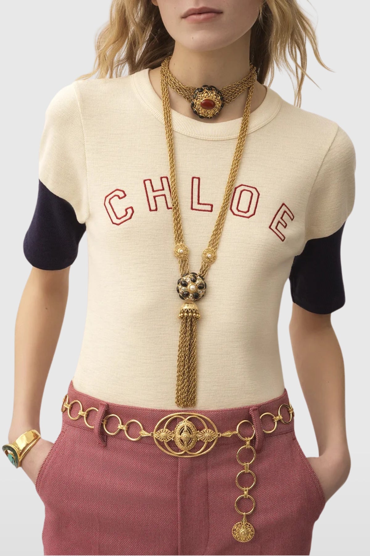 Chloé Contrast Logo T-Shirt