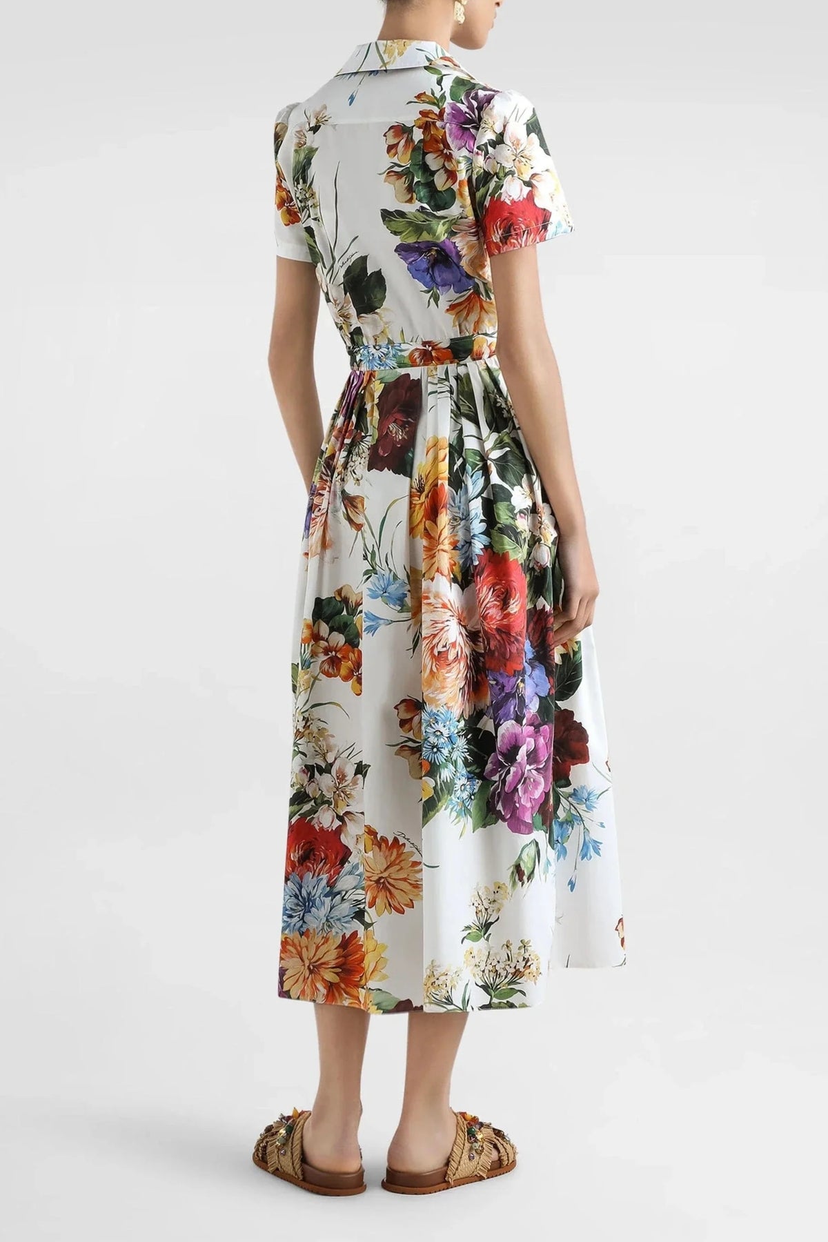 Dolce &amp; Gabbana Floral Collared Midi Dress