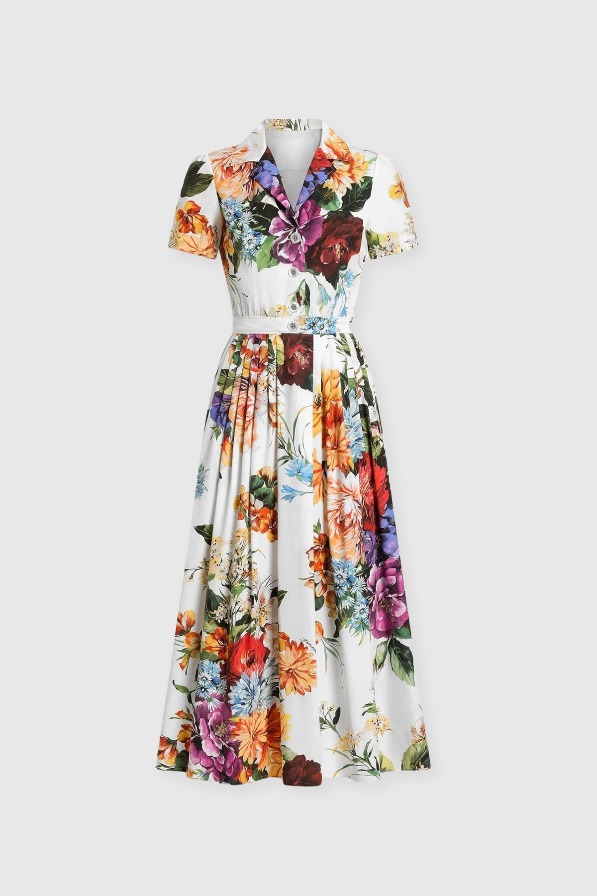 Dolce &amp; Gabbana Floral Collared Midi Dress