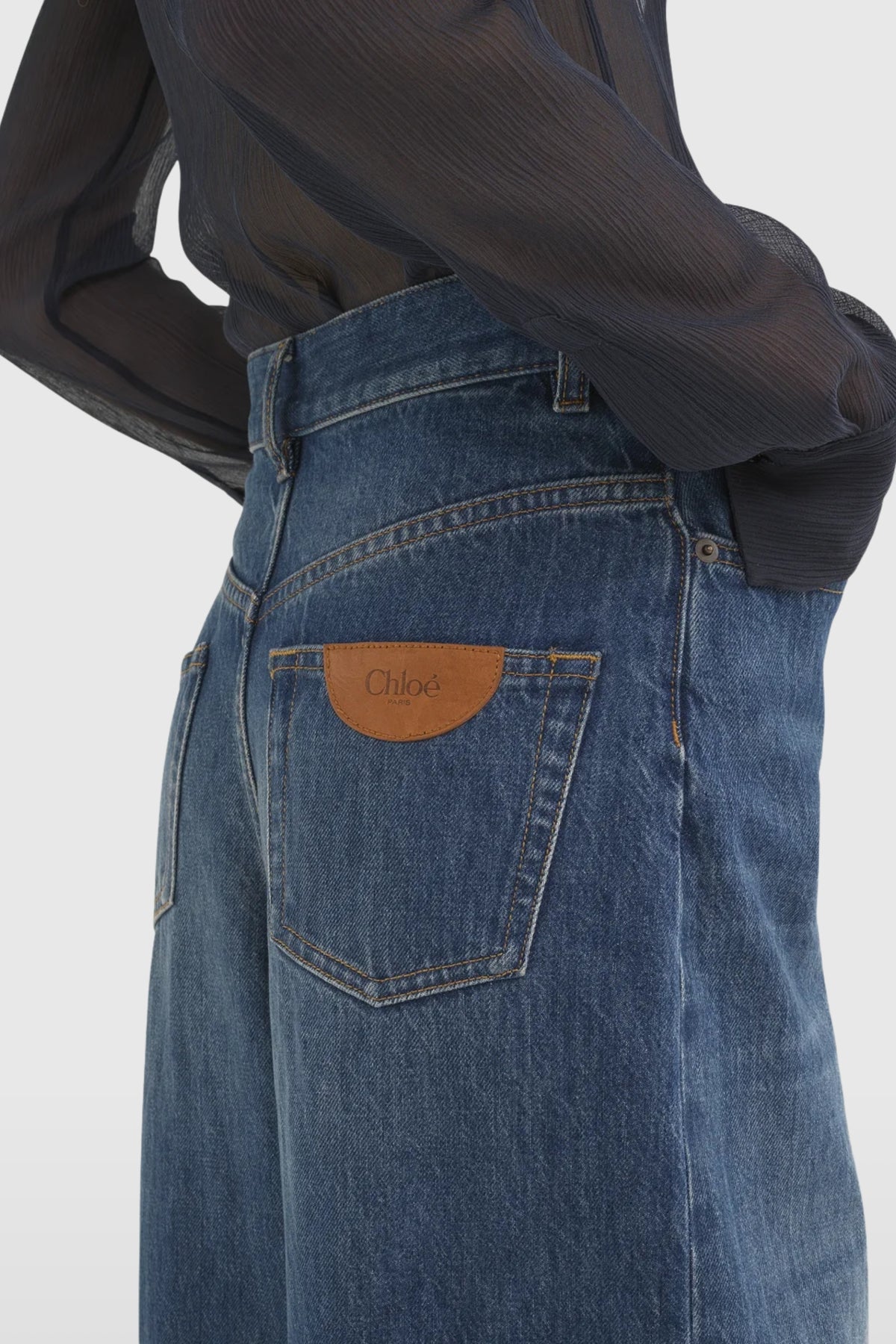 Chloé Wide Leg Denim Jeans