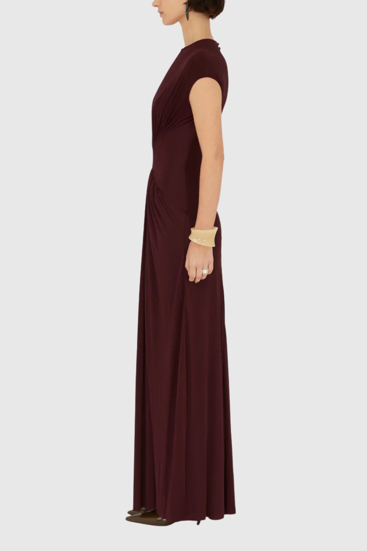 Galvan Cascading Capsleeve Dress