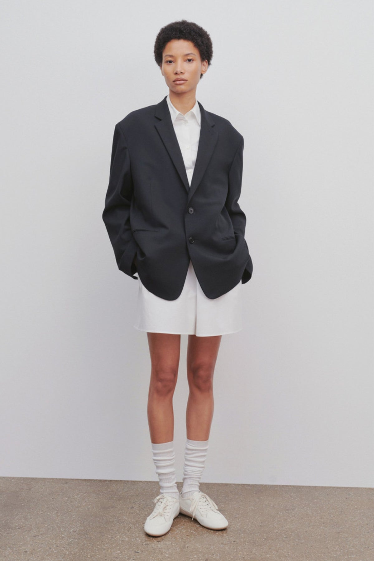 The Row Cochise Navy Wool Blazer