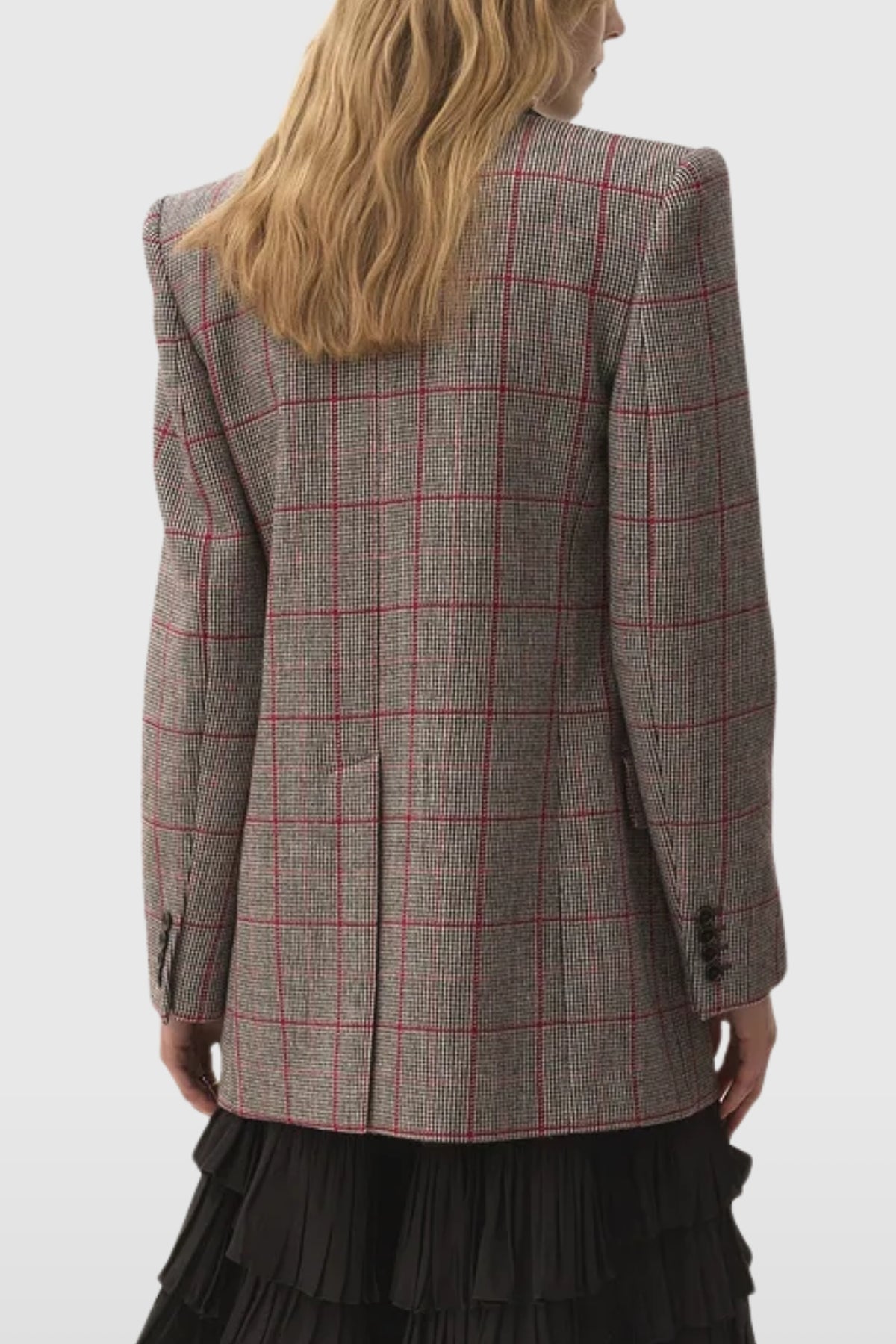 Chloé Tartan Double Breasted Blazer