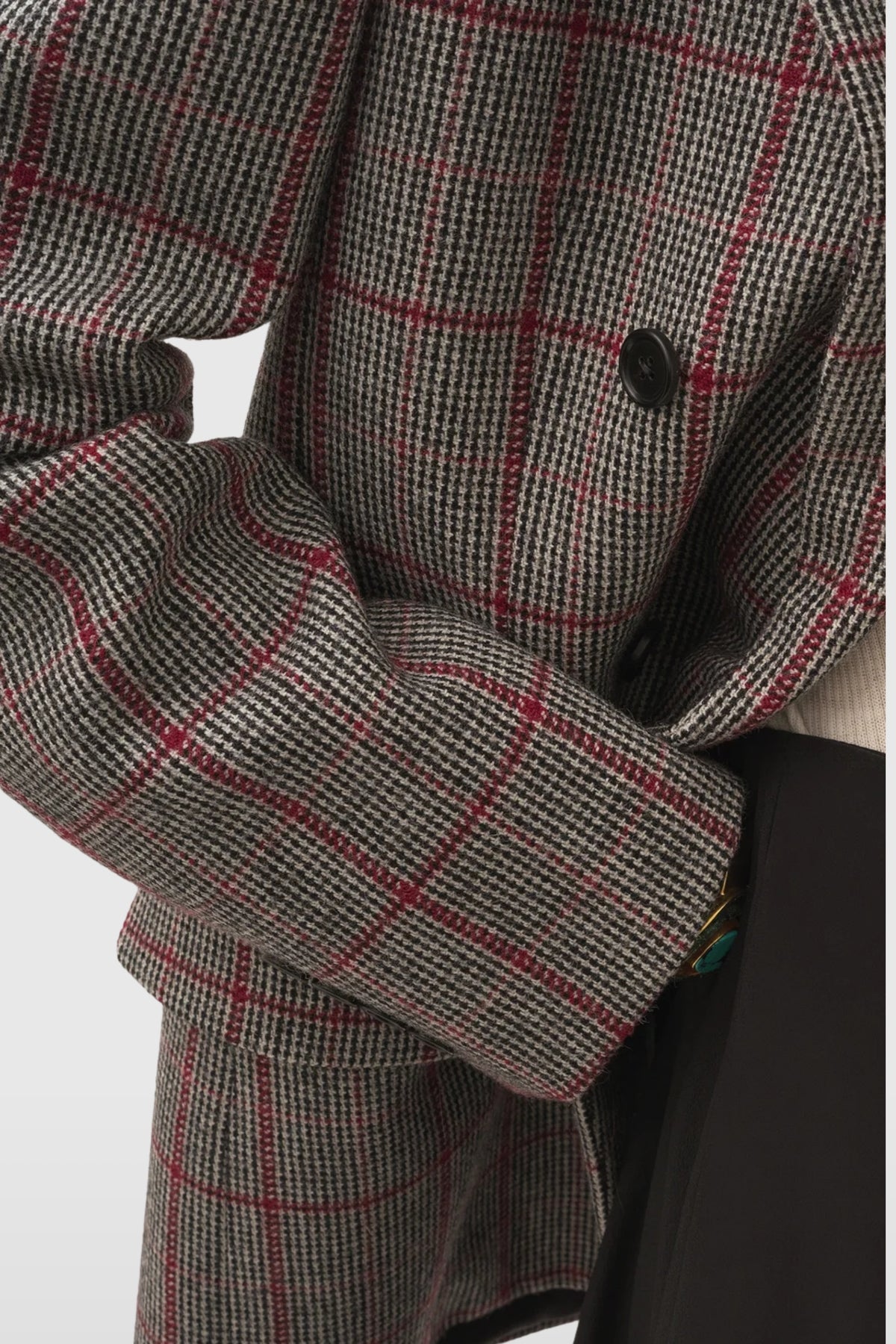 Chloé Tartan Double Breasted Blazer