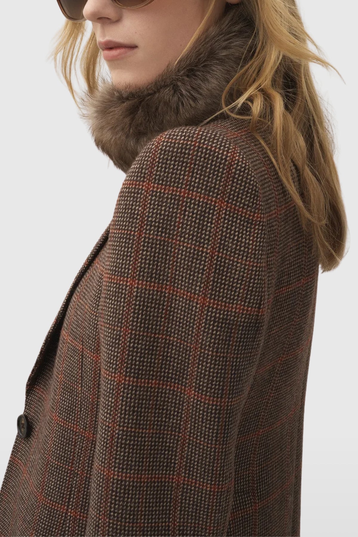 Chloé Brown Tartan Blazer