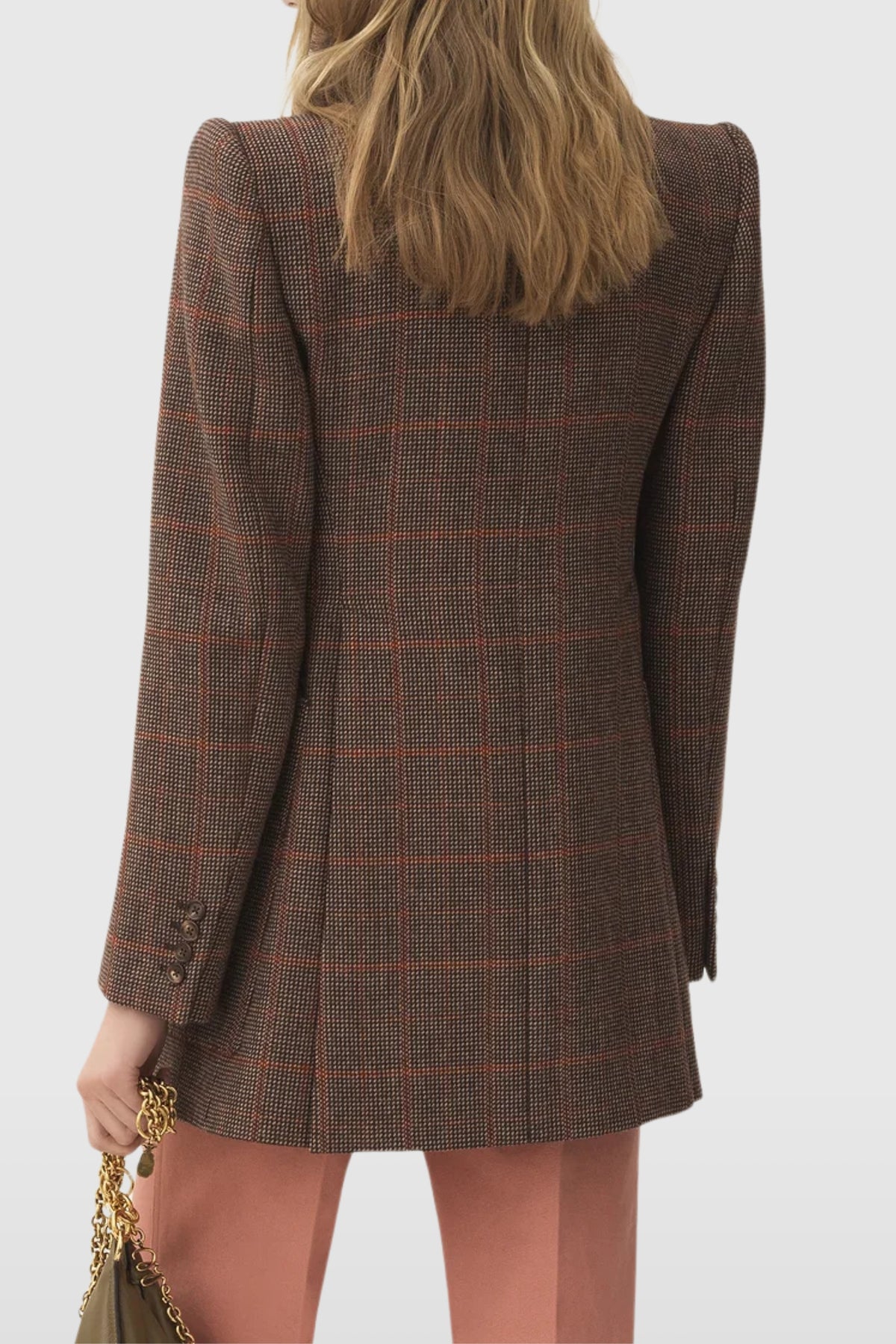 Chloé Brown Tartan Blazer
