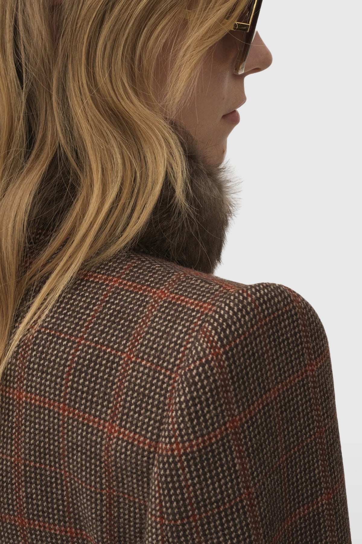 Chloé Brown Tartan Blazer