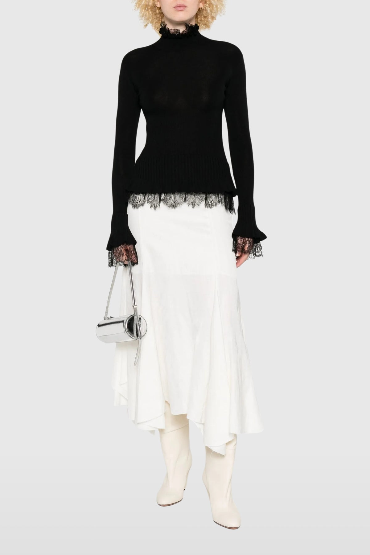 Ermanno Scervino Lace-Trimmed Sweater