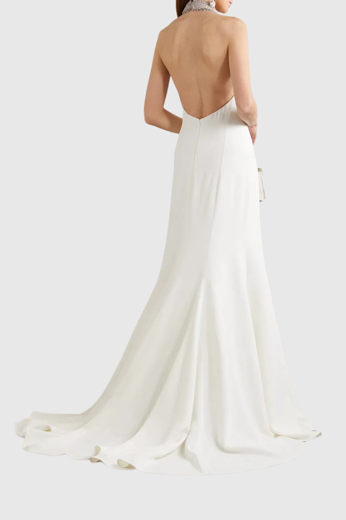 Stella McCartney Open-Back Embellished Halterneck Gown