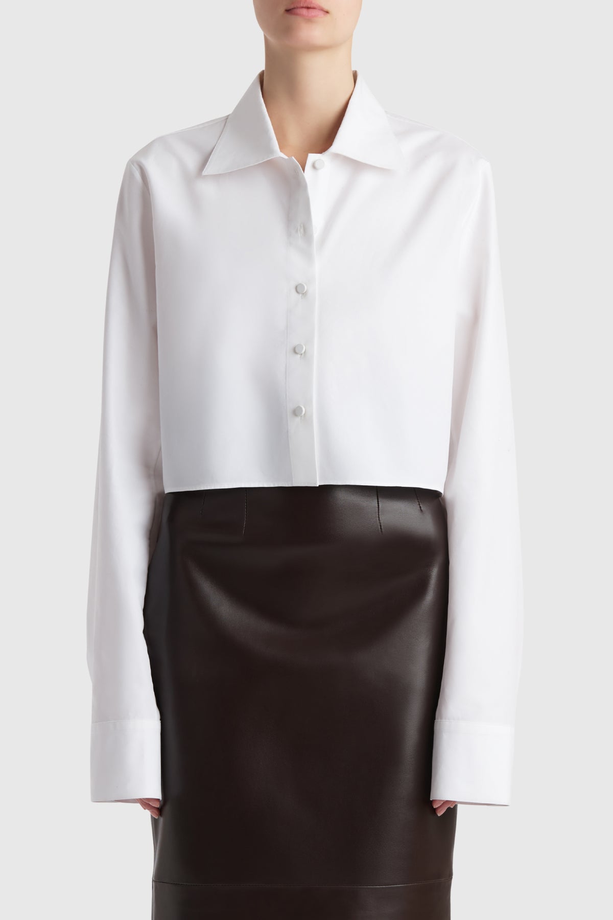 Khaite Jasen Cropped Shirt