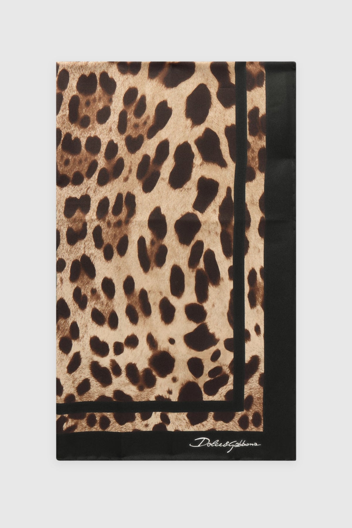 Dolce & Gabbana Leopard-print Silk-twill Scarf