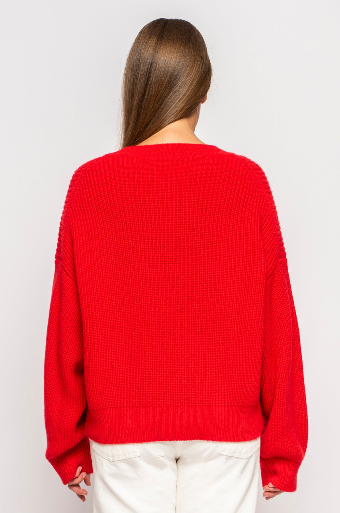 The Row Red Gaiola Cropped Cashmere Knit