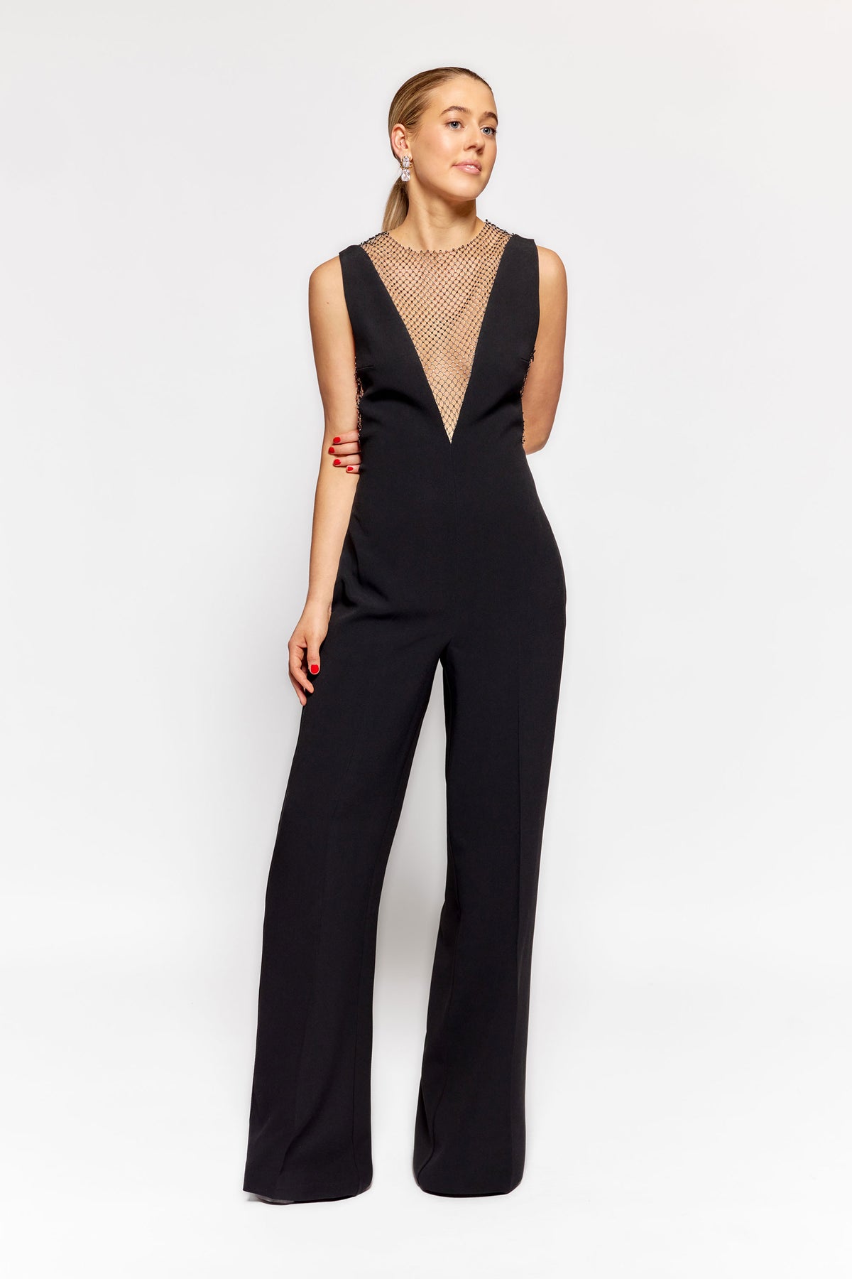 Stella McCartney Robinvale Crystal Mesh Jumpsuit