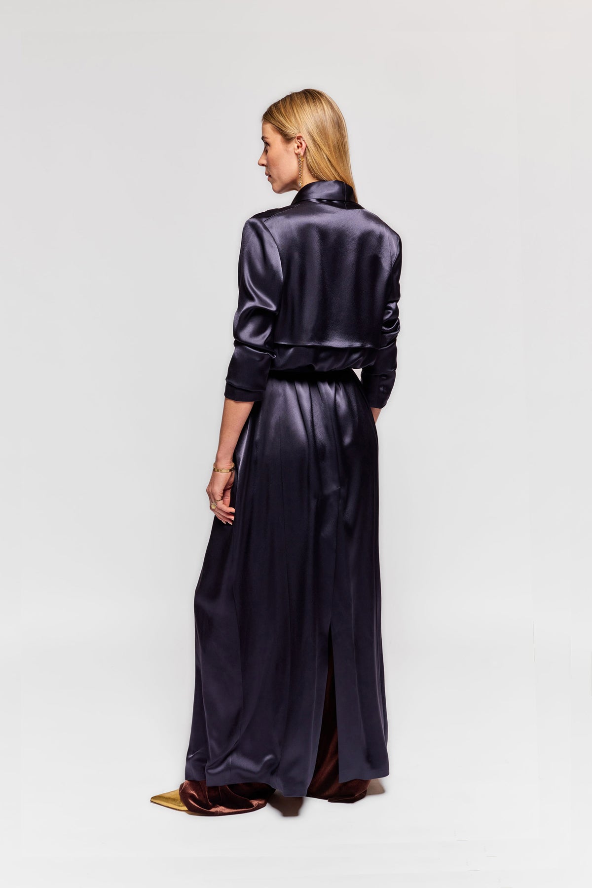 Galvan Satin Trench Coat