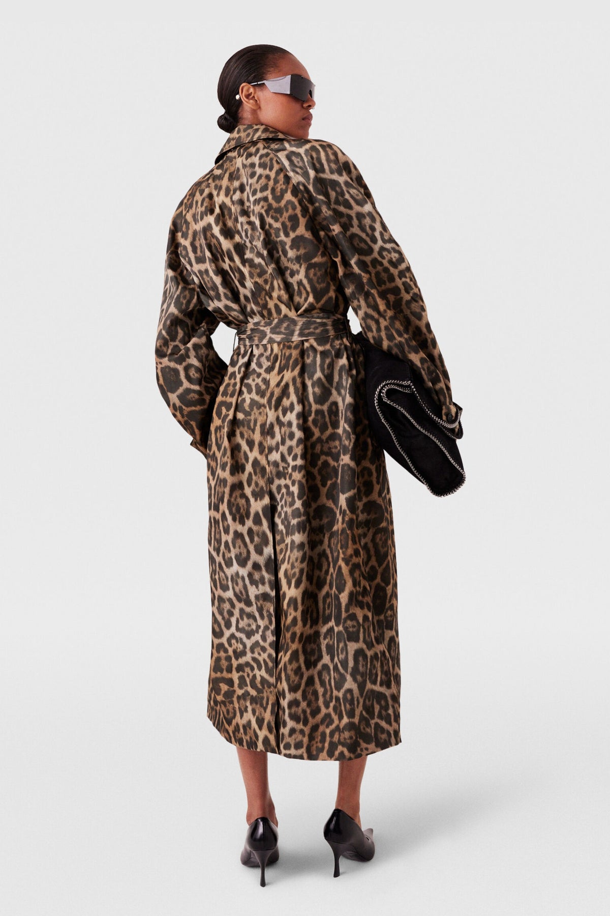 Stella McCartney Leopard Belted Trench Coat