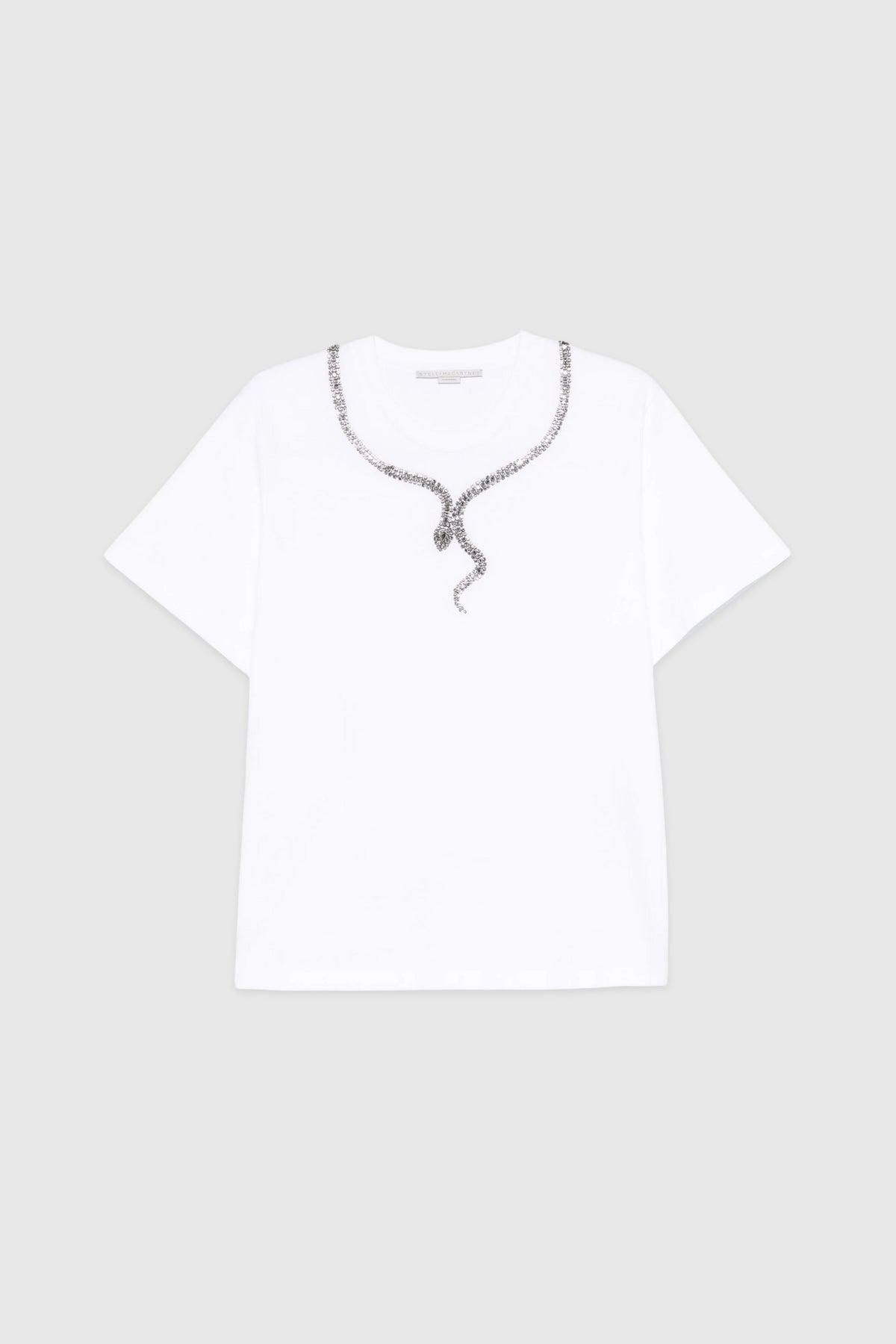 Stella McCartney Diamanté Snake White T-Shirt