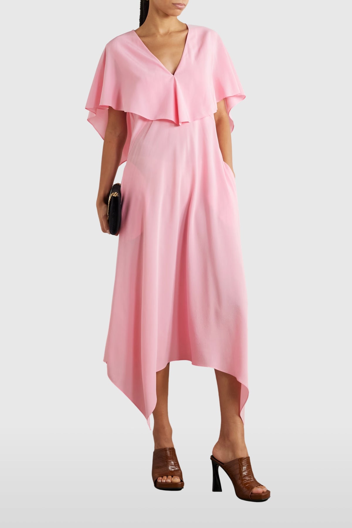 Stella McCartney Pink Ruffled Midi Dress