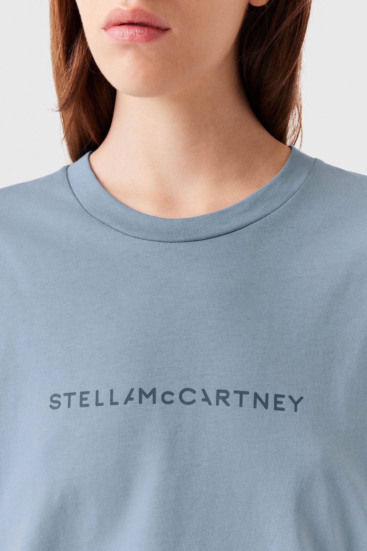 Stella McCartney Blue &#39;Iconic&#39; Logo Cotton T-Shirt