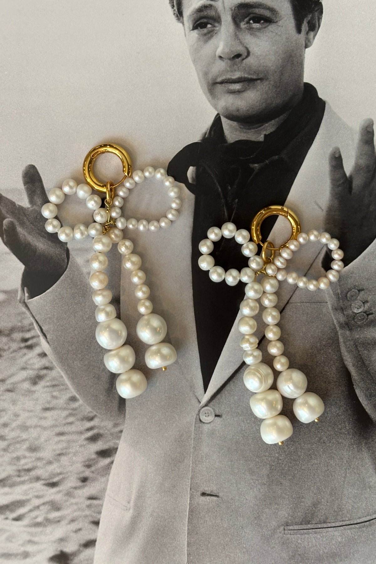 Timeless Pearly Pearl Bow Earrings