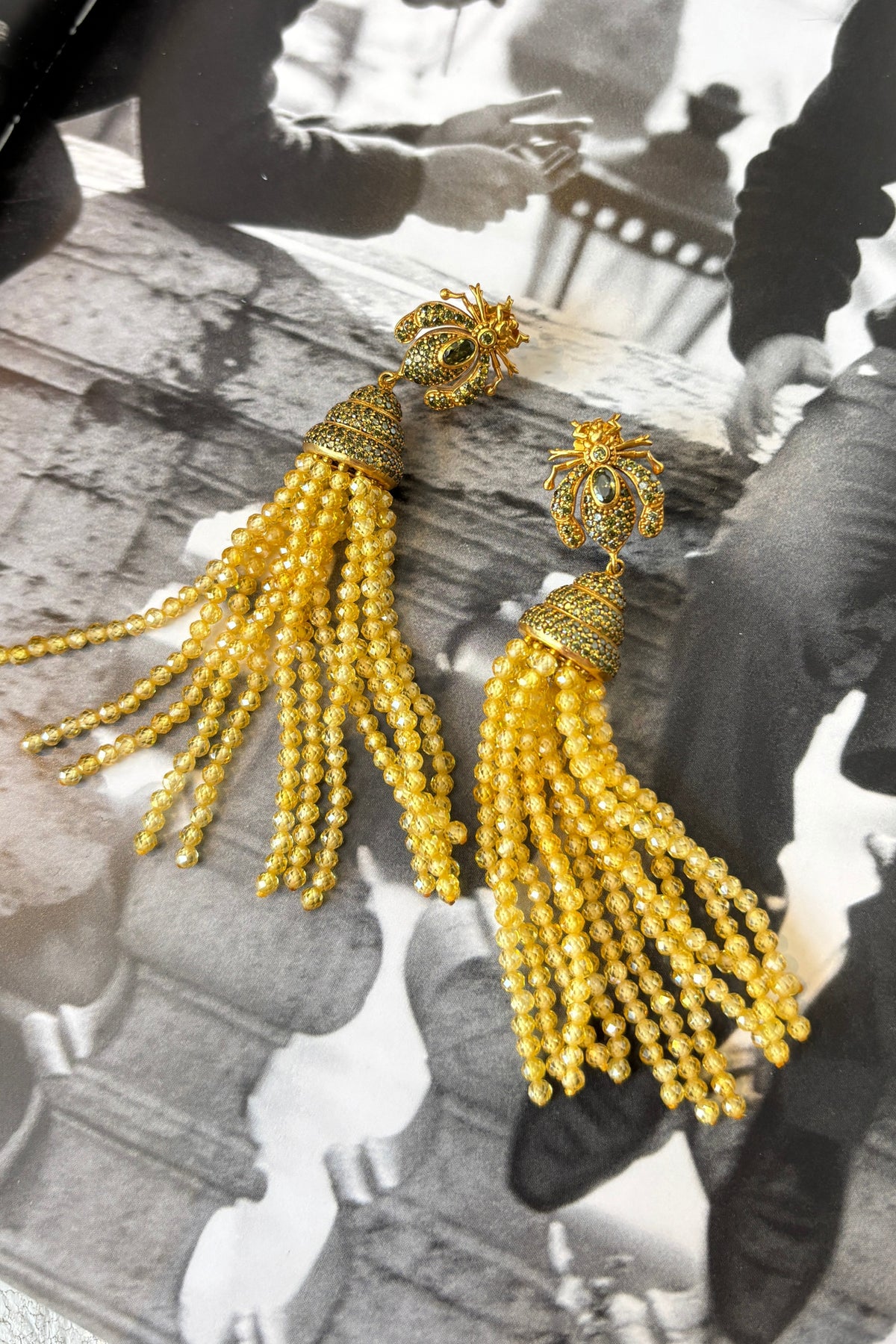 Begüm Khan Bee Hive Tassel Earrings