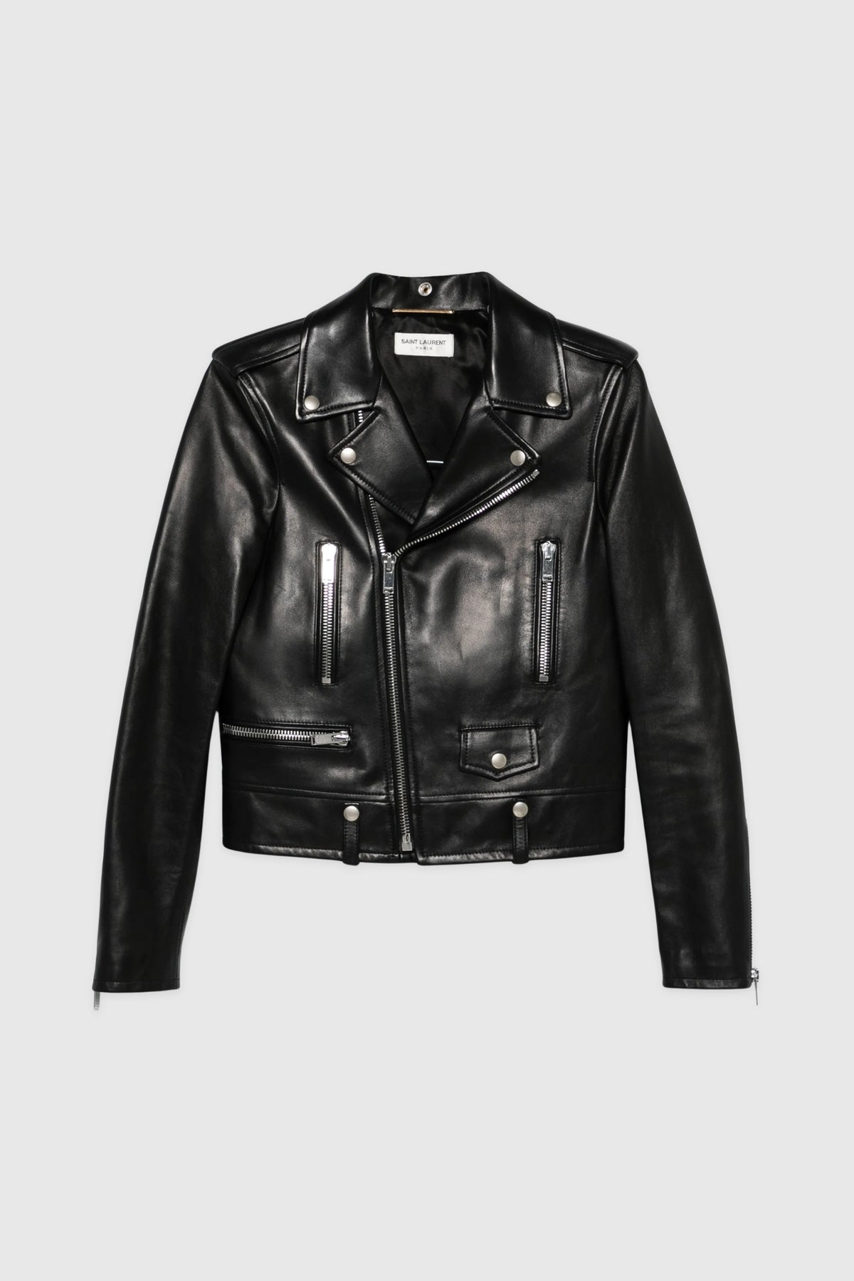 Saint Laurent Black Classic Biker Jacket