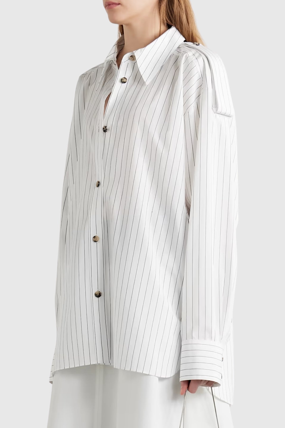 Khaite Pinstripe Tamal Shirt