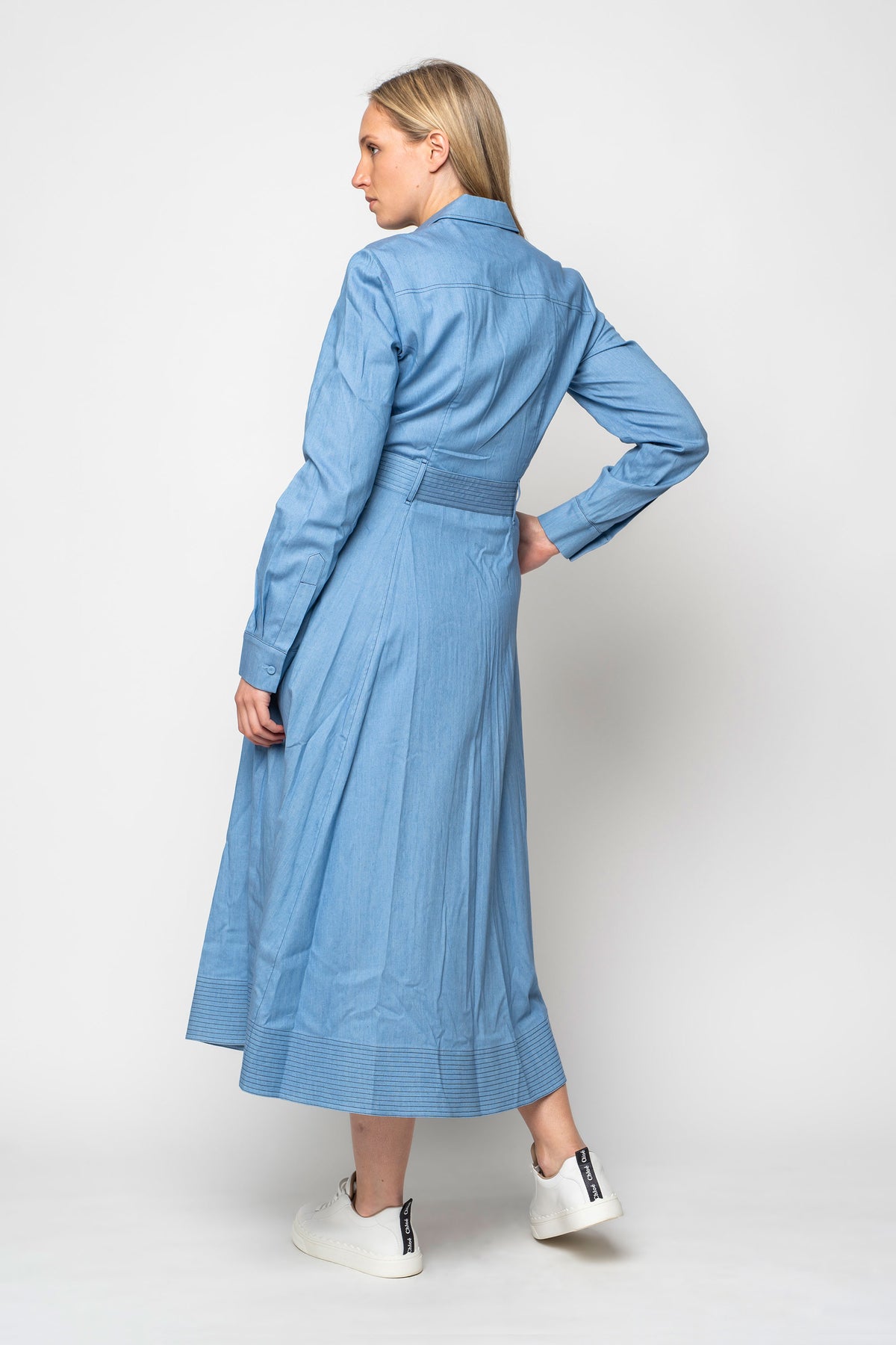 Gabriela Hearst Cotton Sola Belted Dress