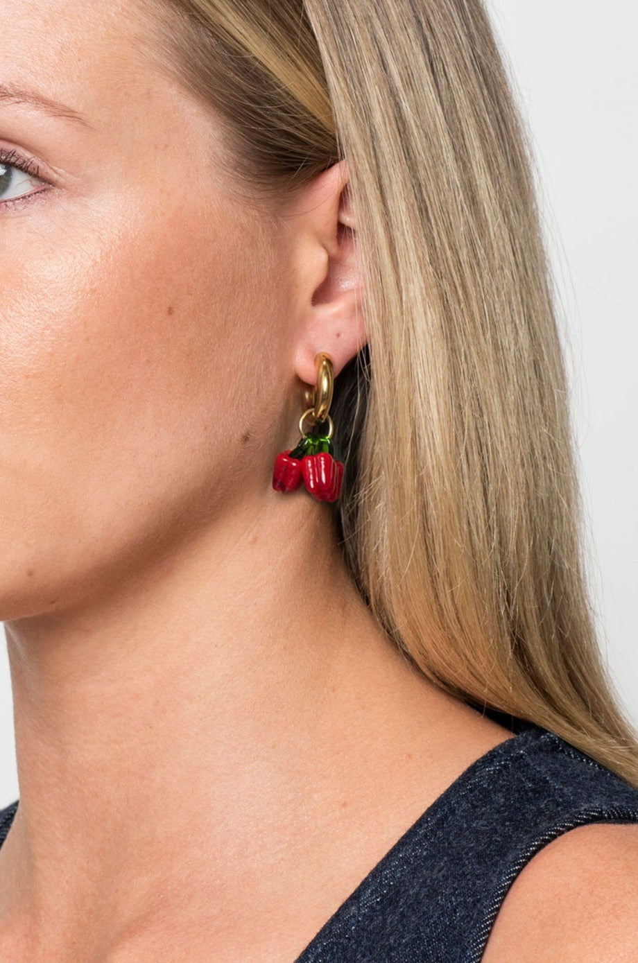 Timeless Pearly Red Chilli Pepper &amp; Bell Peppers Earrings